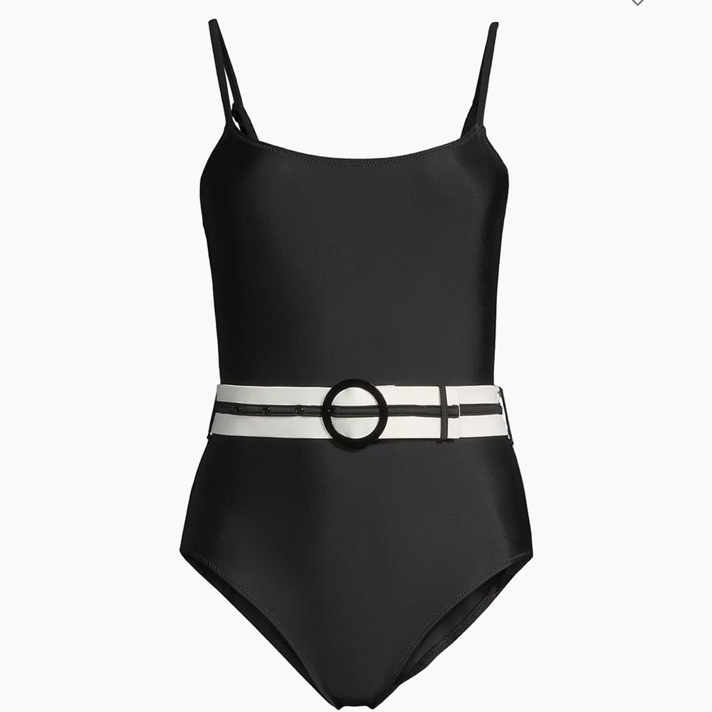 NWT Solid & Striped One-Piece Swimsuit